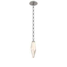 Hammerton LNB0050-15-BS-CA-CH1-L1 - Rock Crystal Pendant with Chain - 15-Inch