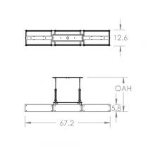 Hammerton PLB0026-0D-GB-SG-001-L1 - Urban Loft Trestle Linear - 67-Inch (LED)