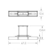Hammerton PLB0026-0F-GB-SG-001-L1 - Urban Loft Parallel Linear -67-Inch (LED)