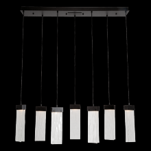 Hammerton PLB0042-07-NB-CR-C01-L1 - Parallel Glass Linear 7pc Multi-Pendant