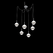 Hammerton SCB0093-06-CS-C-C01-L1-WM - Cabochon Round 6pc Swag Multi-Pendant