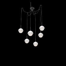 Hammerton SCB0093-06-MB-WL-C01-L3-WM - Cabochon Round 6pc Swag Multi-Pendant