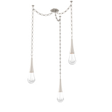 Hammerton SNB0078-03-BS-C-CH1-L1 - Raindrop Multi Light Pendant Beige Silver