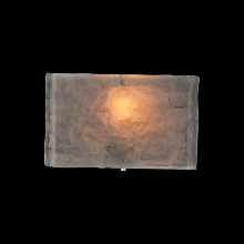 Hammerton CSB0044-0B-GM-BG-E2 - Textured Glass Square Cover Sconce