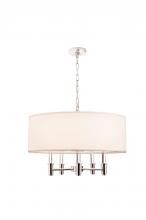 Kalco 500572CH - DuPont 5 Light Round Pendant72