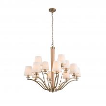 Kalco 518972BCG - Curva 2 Tier Chandelier