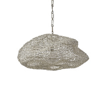 Palecek 2736-03 - ANDORRA WICKER PENDANT SMALL WHITE