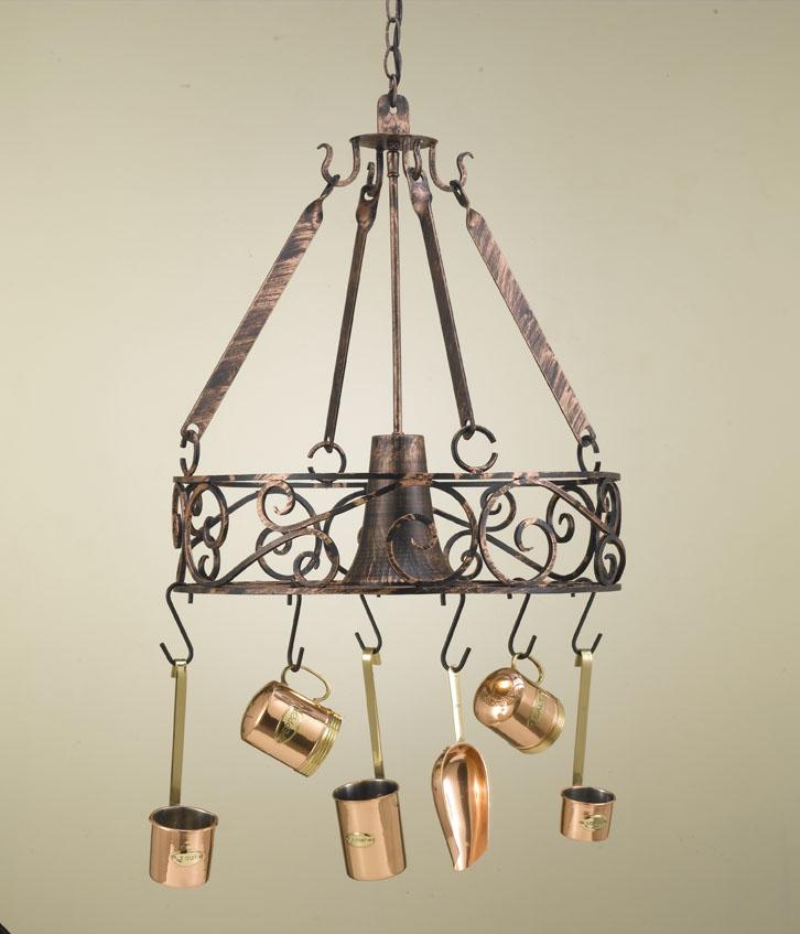 1- Lite Pot Rack W/Copper Insert