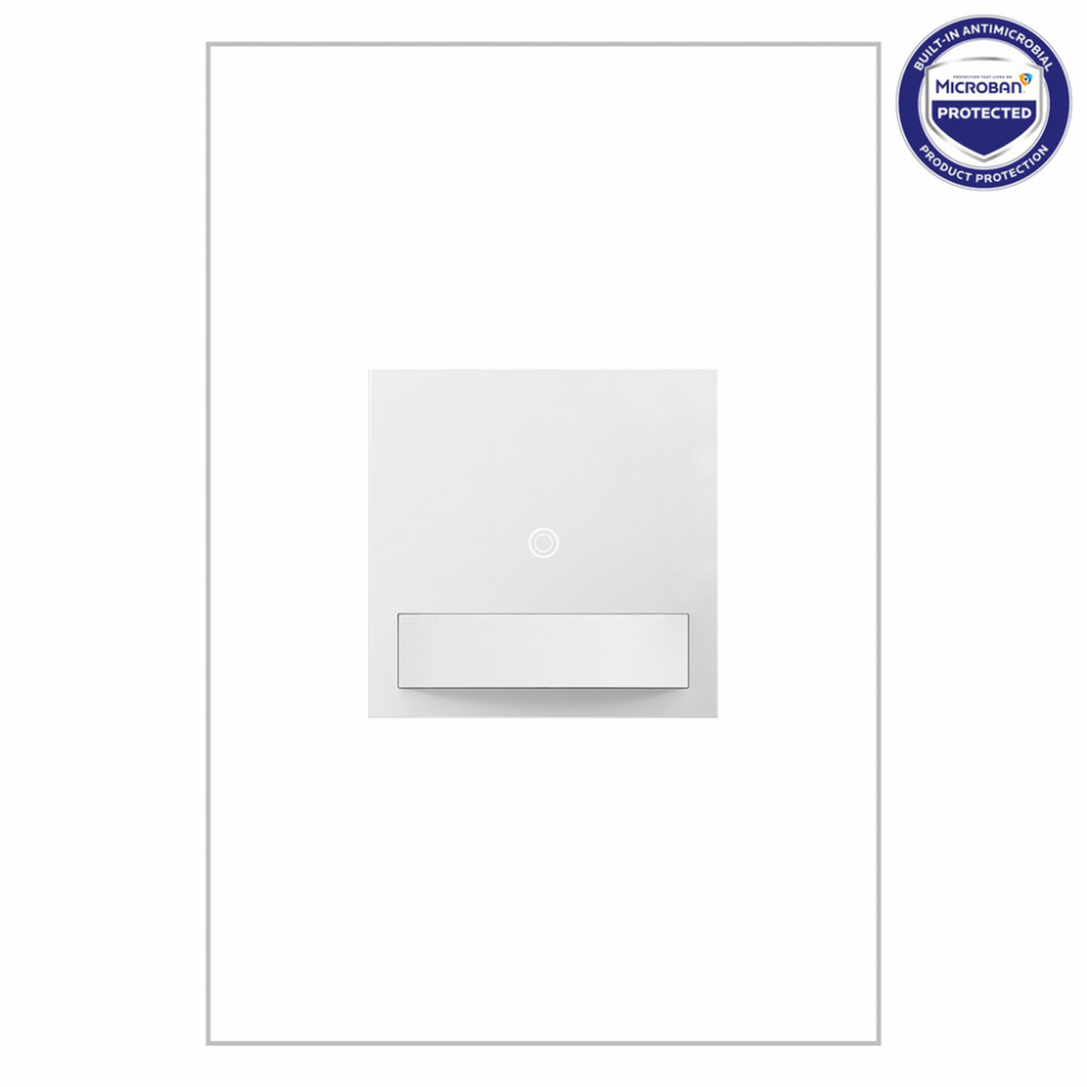 adorne Motion Sensor Switch, Manual On/Auto Off, White, with Microban