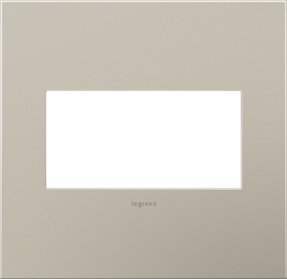 adorne Satin Nickel Two-Gang Screwless Wall Plate