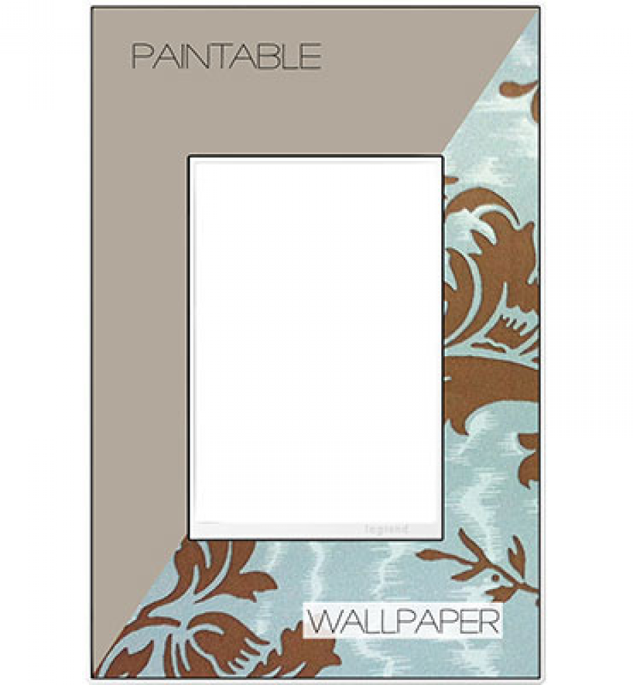 adorne Custom One-Gang-Plus Screwless Wall Plate, White Trim