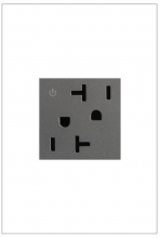 Legrand ARCD202M10 - adorne 20A Tamper-Resistant Dual-Controlled Outlet, Magnesium