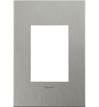 Legrand AWC1G3BS4 - adorne Brushed Stainless Steel One-Gang-Plus Screwless Wall Plate