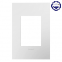 Legrand AWP1G3WHW4 - adorne Gloss White-on-White One-Gang-Plus Screwless Wall Plate with Microban