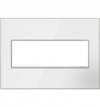 Legrand AWM3GMW4 - adorne Mirror White Three-Gang Screwless Wall Plate