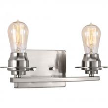 Progress P300009-009 - Debut Collection Two-Light Brushed Nickel Farmhouse Bath Vanity Light