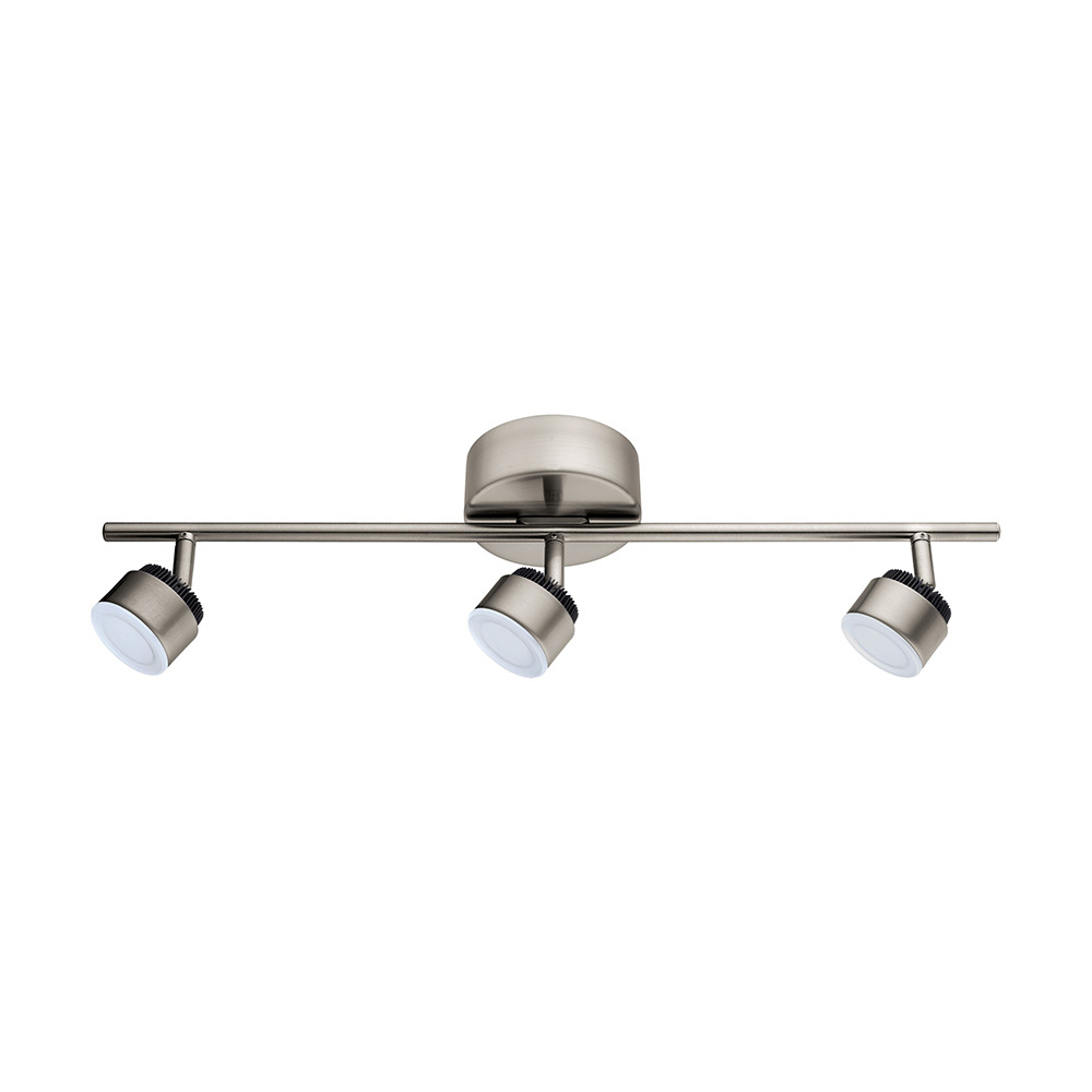3 LT Integrated LED Fixed Track Light w/ Matte Nickel Finish & Adjustable Lamp Heads