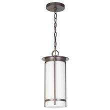 Eglo 203113A - 1 LT Mini Pendant w/ a Graphite Finish & White Glass Shade