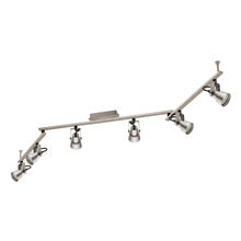Eglo 203249A - 6 LT Track Light w/ Brushed Nickel Finish & Brushed Nickel Adjustable Lamp Heads