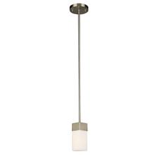 Eglo 203557A - 1 LT Mini Pendant w/ Brushed Nickel Finish & Square Frosted Glass Shade