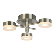 Eglo 203971A - 3 LT Integrated LED Ceiling Light w/ Brushed Nickel Finish & Satin Acrylic Shades