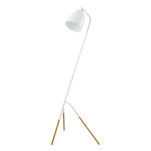 Eglo 49944A - 1 LT Floor Lamp w/ White & Gold Finish & White Metal Shade