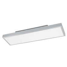 Eglo 93776A - 1 LT Integrated LED Ceiling Light w/ Brushed Aluminum Finish & White Plastic Shade