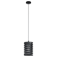 Eglo 99346A - 1 LT Pendant w/ Black Finish & Black Metal Spiral Shade
