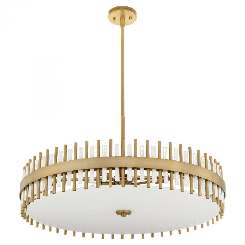 Cassio 8 Light Pendant Aged Brass