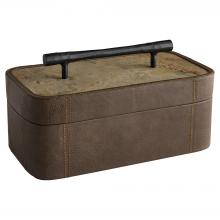 Cyan Designs 12001 - Tesoro Box | Smoke Grey | Slate Veneer | Matte Black