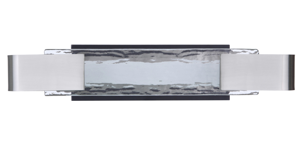 Harmony 1 Light LED Vanity in Flat Black/Polished Nickel