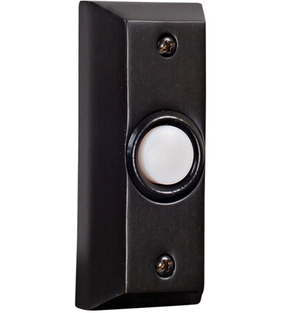 Surface Mount Rectangle Lighted Push Button in Bronze