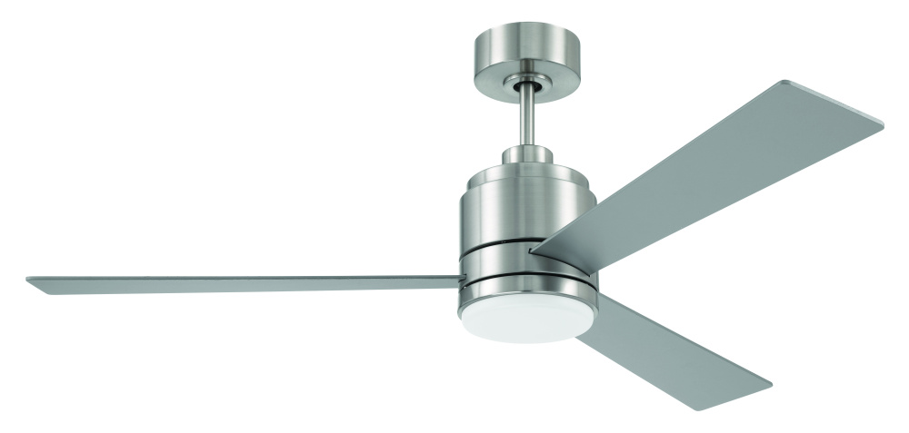 McCoy 52" 3-Blade Ceiling Fan in Brushed Polished Nickel w/ Brushed Nickel Blades