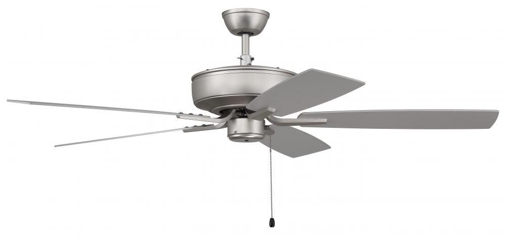 Pro Plus 52" 5-Blade Ceiling Fan in Brushed Nickel w/ Brushed Nickel/Greywood Blades