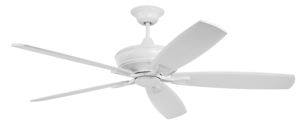 Santori 60" 5-Blade Indoor/Outdoor (Damp) Ceiling Fan in Matte White w/ White Blades