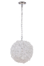Craftmade 48491-CH - Roxx 1 Light Large Pendant in Chrome w/Quartz Crystals