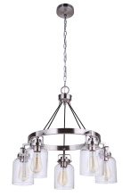 Craftmade 53625-BNK - Foxwood 5 Light Chandelier in Brushed Polished Nickel
