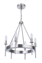 Craftmade 54326-BNK - Larrson 6 Light Chandelier in Brushed Polished Nickel