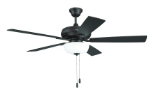 Craftmade ECF211CBZ5-CBZWLN - 52" Ceiling Fan w/Blades, 3 Light Frost White Bowl Light Kit