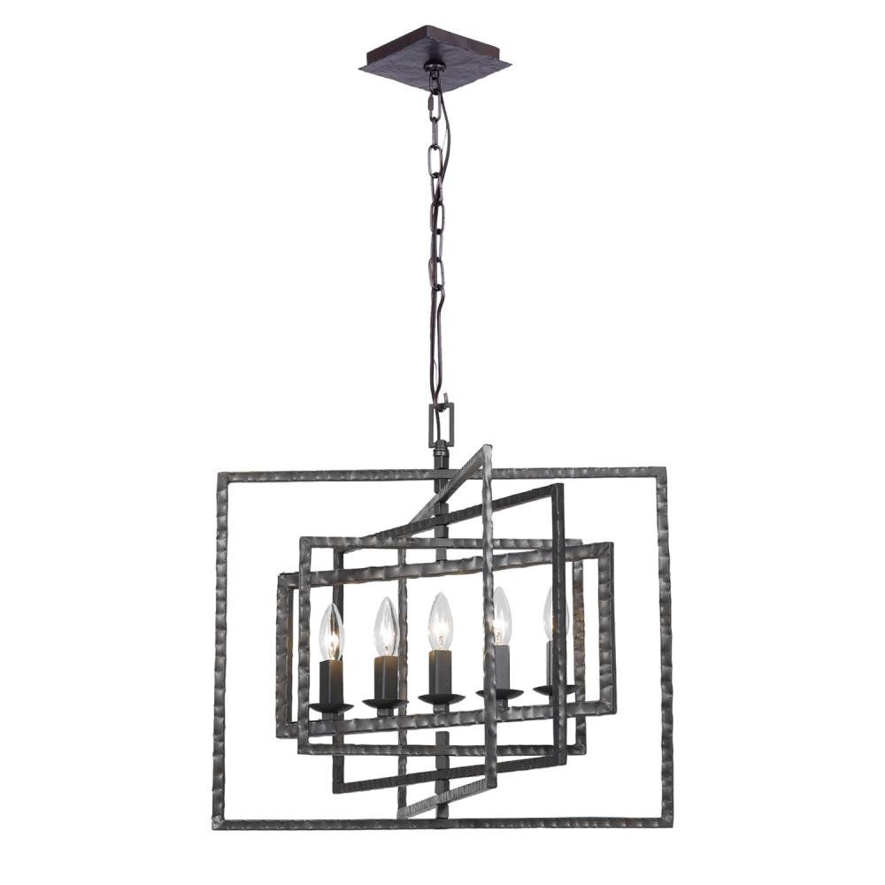 Capri 24'' Raw Steel Chandelier
