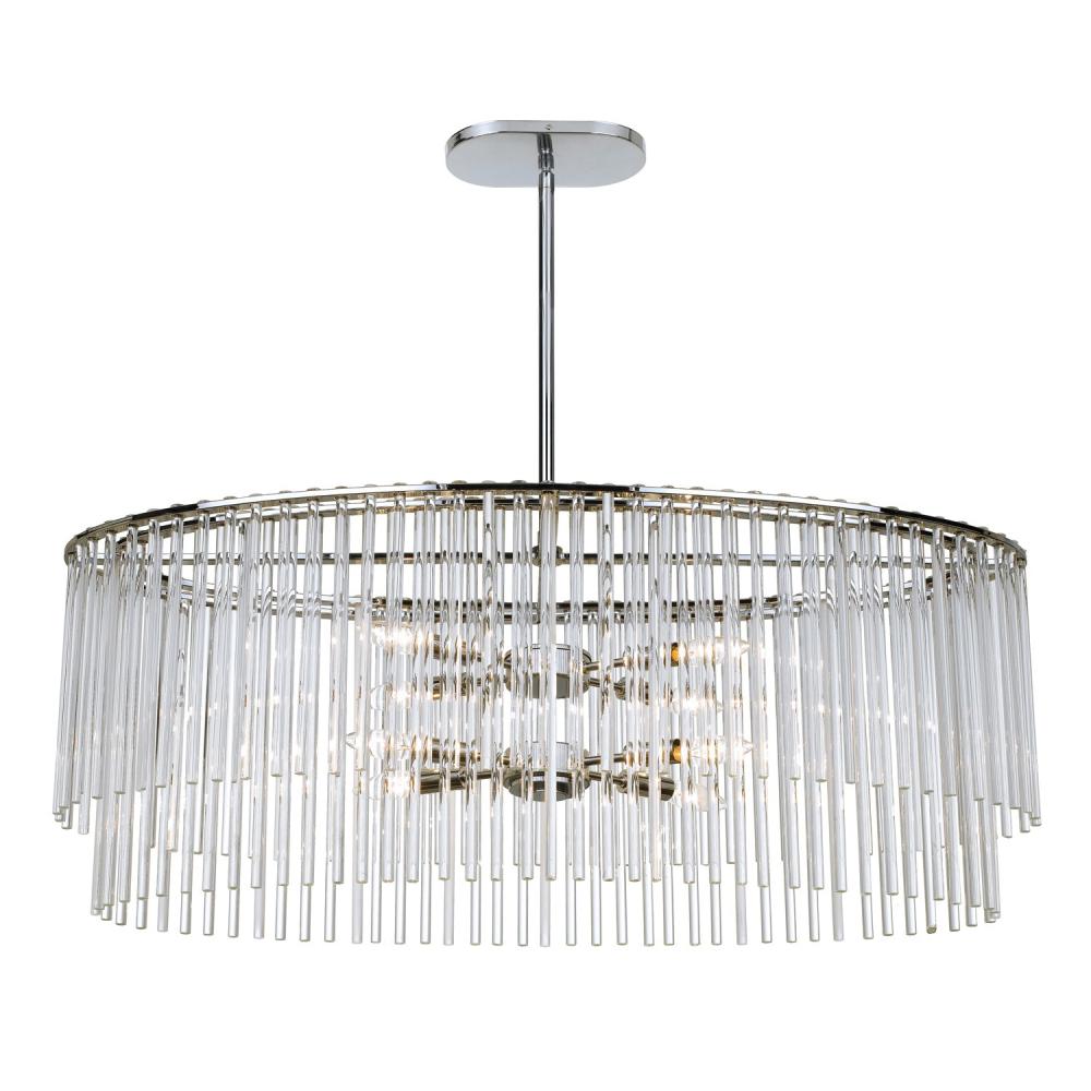 Bleecker 36'' Polished Chrome Oval Chandelier