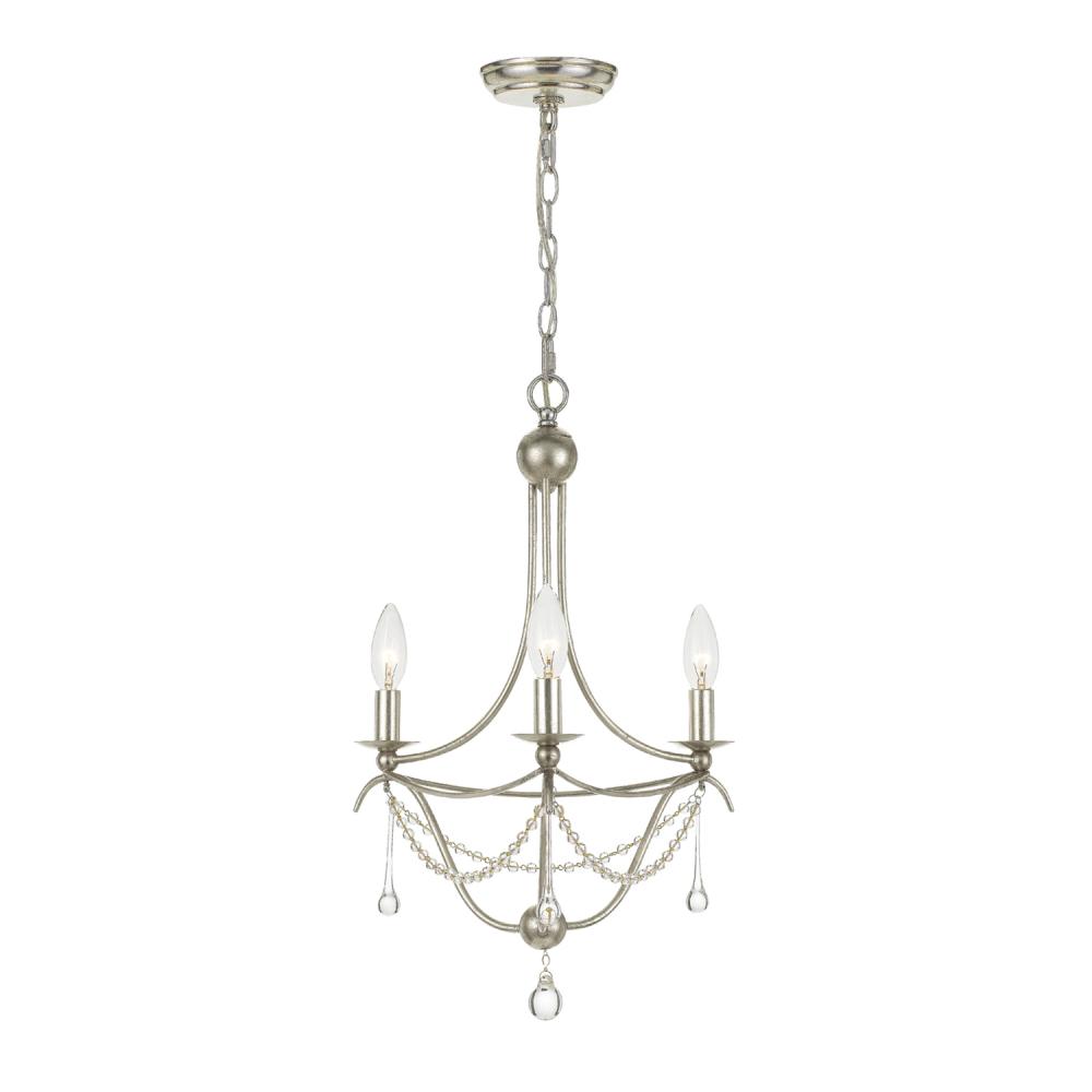 Metro 15.5'' Antique Silver Chandelier