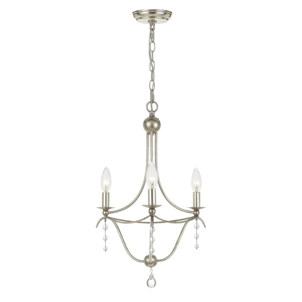 Metro 15.5'' Antique Silver Chandelier