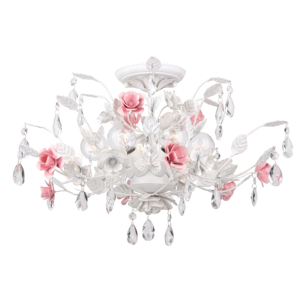 Lola 20'' Wet White Semi Flush Mount