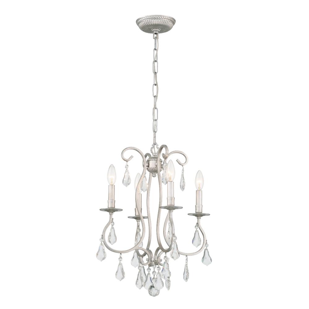 Ashton 16'' Hand Cut Crystal Olde Silver Chandelier
