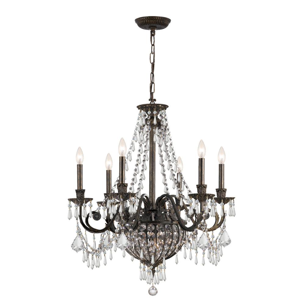 Vanderbilt 27'' Hand Cut Crystal English Bronze Chandelier
