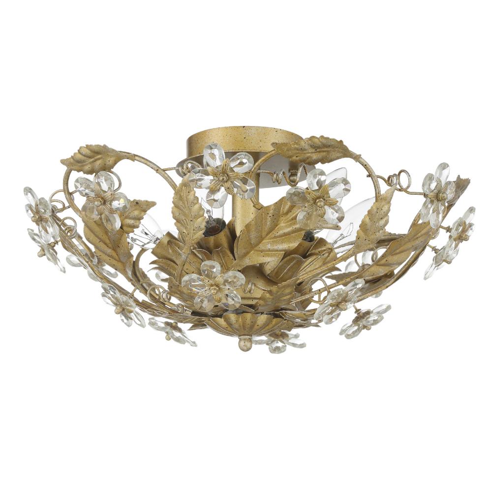 Paris Market 16'' Gold Leaf Semi Flush Mount