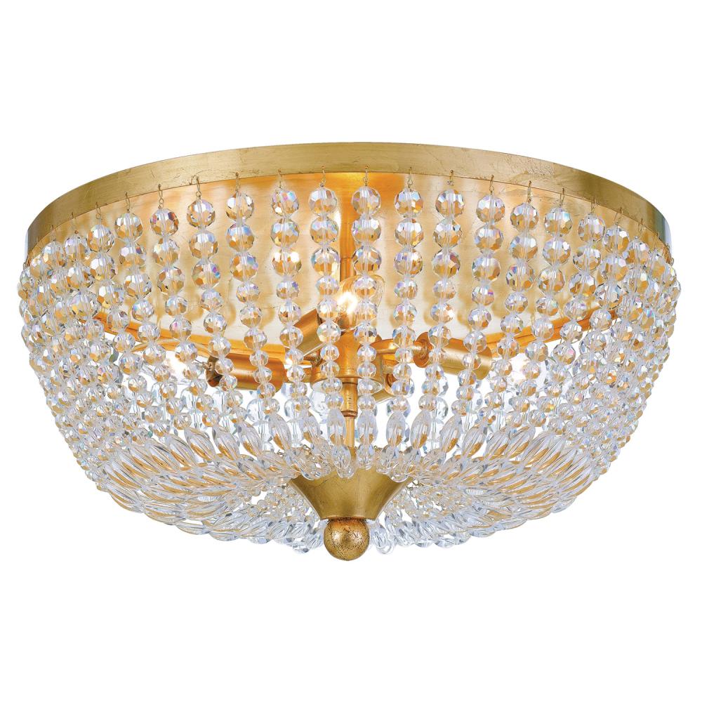 Rylee 18.5'' Antique Gold Flush Mount