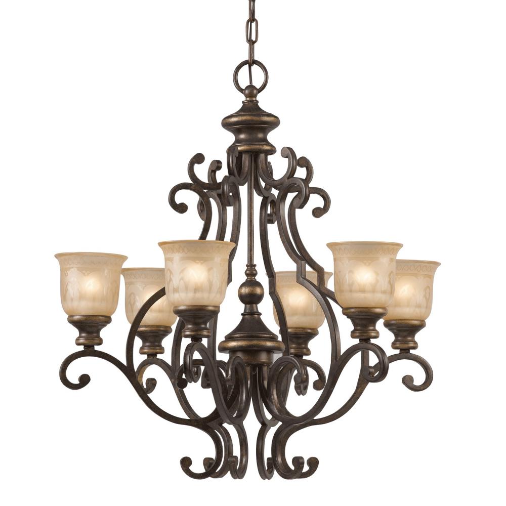 Norwalk 28'' Bronze Umber Chandelier