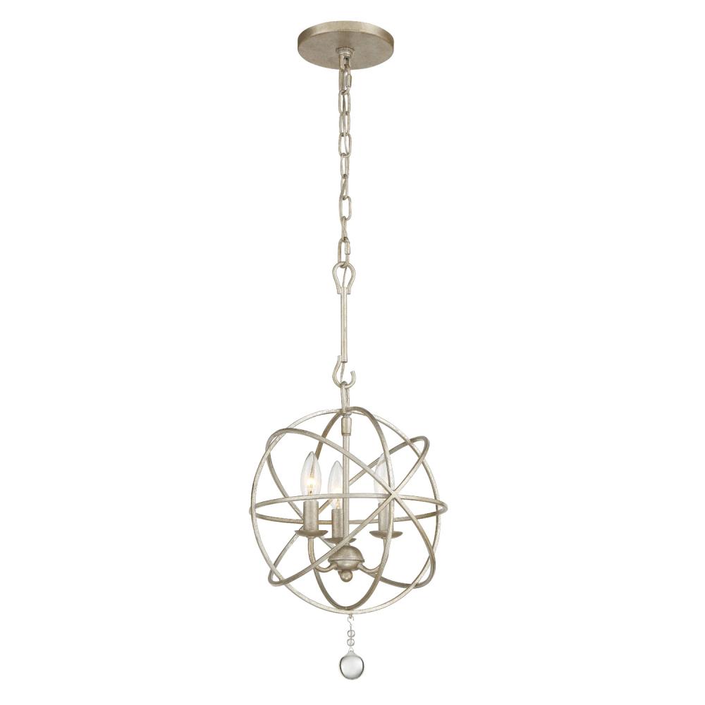 Solaris 12.5'' Olde Silver Chandelier